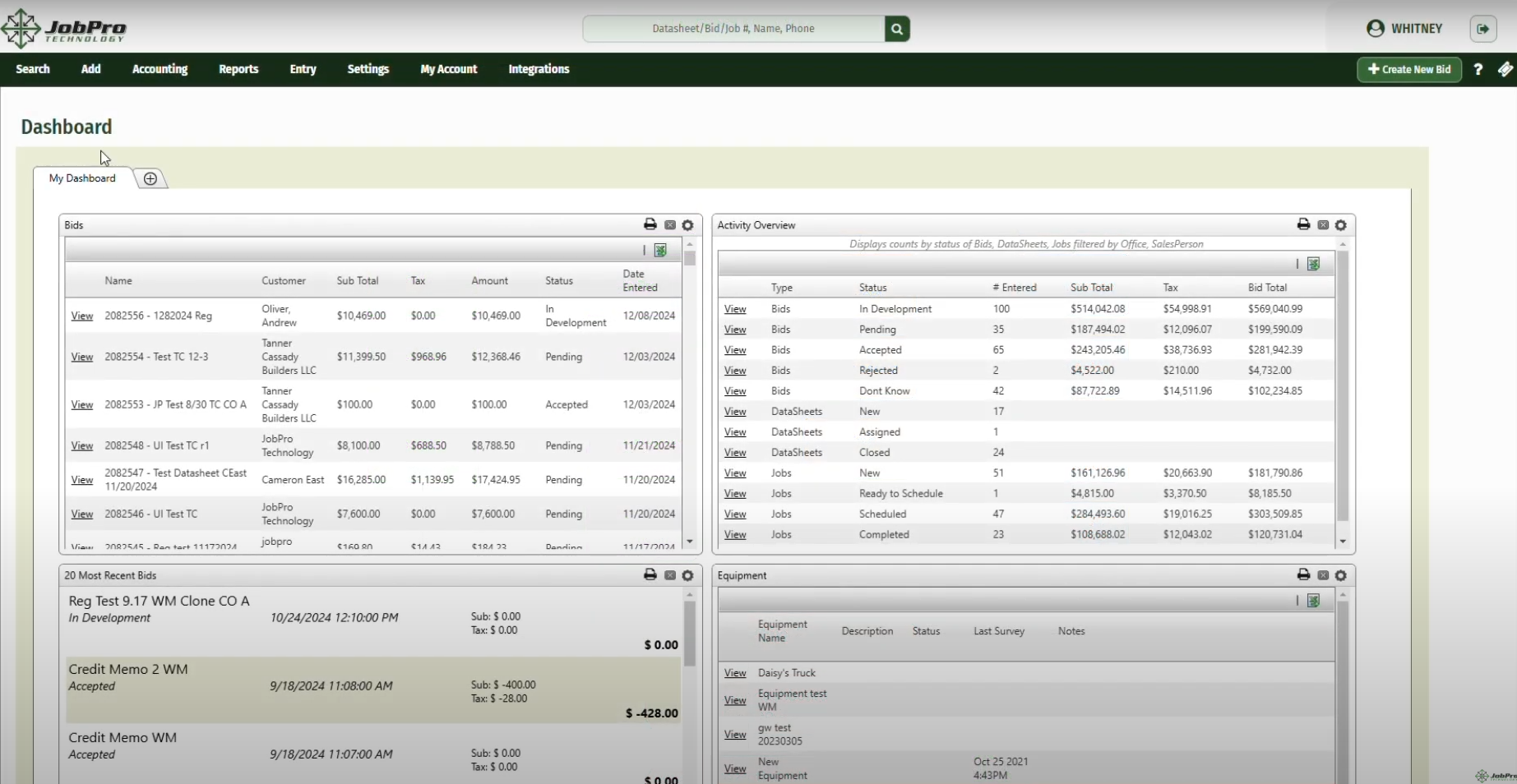screenshot of JobPro Technology
